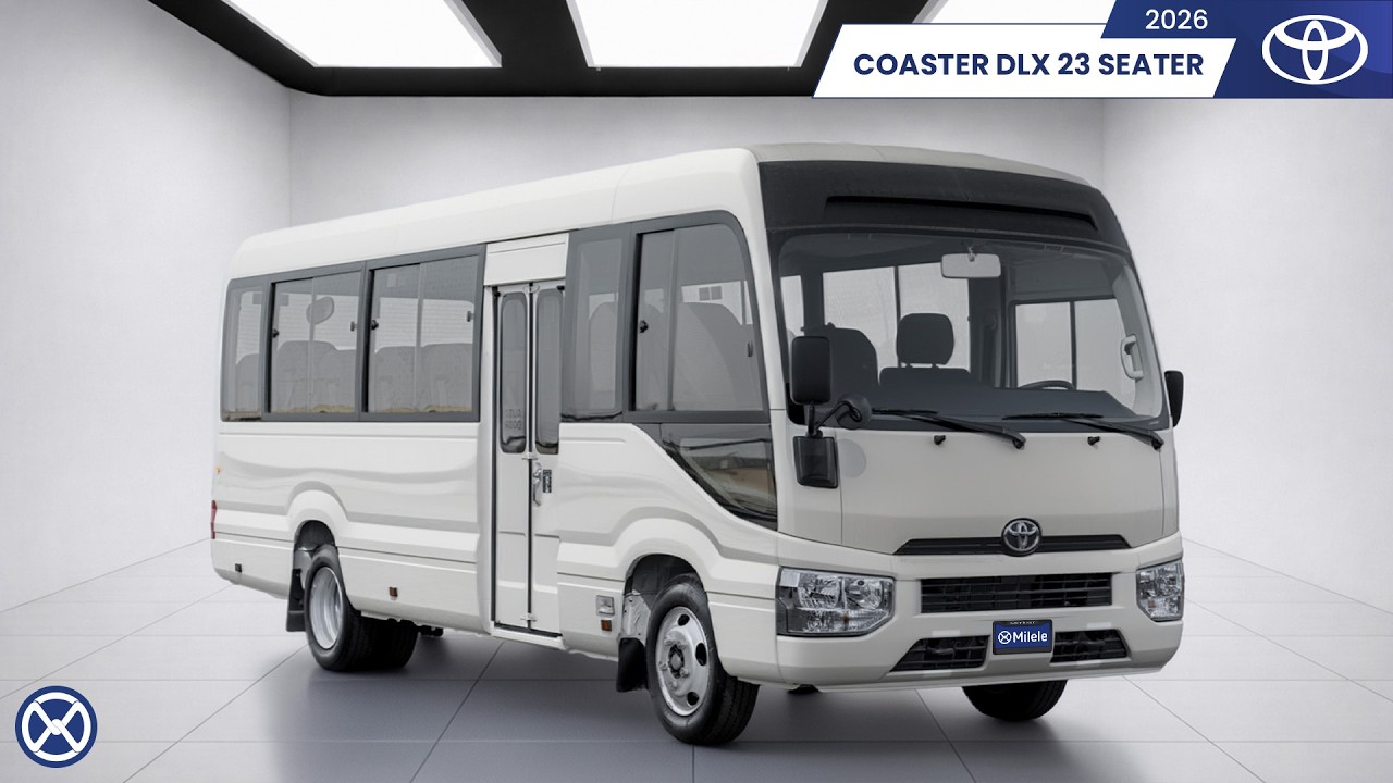 (LHD) TOYOTA COASTER DLX 23 SEATER 4.2D MT MY2026 – WHITE video