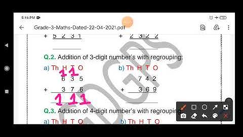 Grade 3 Math Dated 22 04 2021
