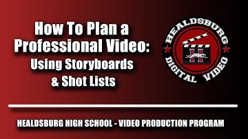 Planning a Professional Video: Using Storyboards & Shot Lists