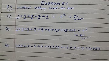Class 8 - Exercise 5.1 - Q 7 and 8 | Without adding .Find the sum