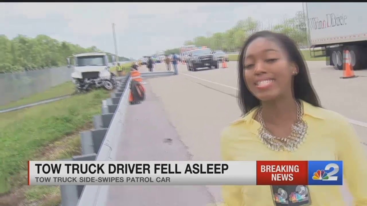 FHP trooper hit on I-75 after tow truck driver falls asleep - YouTube