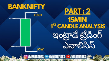 Bank nifty 15min 1st candle (Green) Analysis In తెలుగు | Intraday Trading Analysis #banknifty
