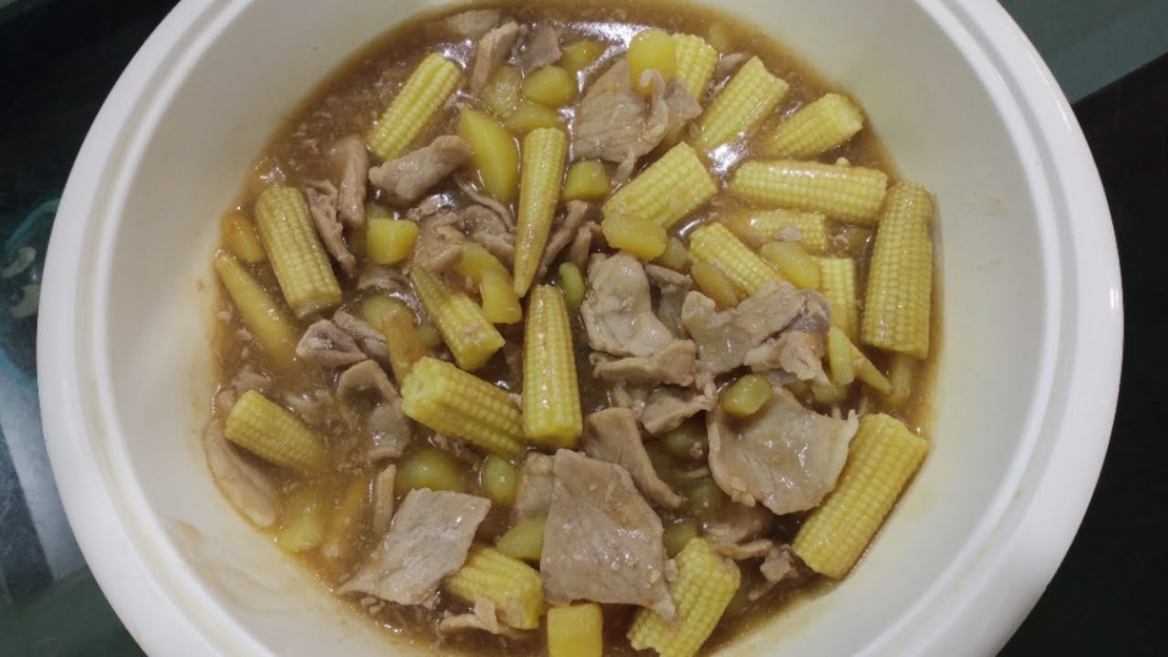 PORK WITH YOUNG CORN AND POTATO 