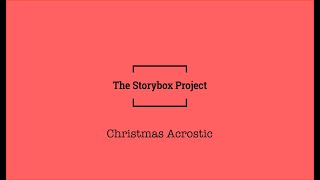 Christmas Acrostic
