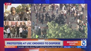 Police in riot gear arrest, disperse pro-Palestinian protesters at USC