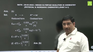 Indian Olympiad Qualified of Chemistry (IOQC) 2022 | Paper A-1 Solution by Reso Expert | Answer key