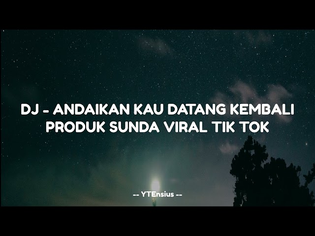 DJ - ANDAIKAN KAU DATANG KEMBALI PRODUK SUNDA VIRAL TIKTOK class=