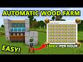 BEST AUTOMATIC WOOD FARM TUTORIAL In Minecraft Bedrock!