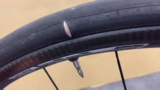 ロードバイク サイドカットの補修