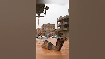 Camel Rescue By Helicopter In Algeria August 2025 Flood 
