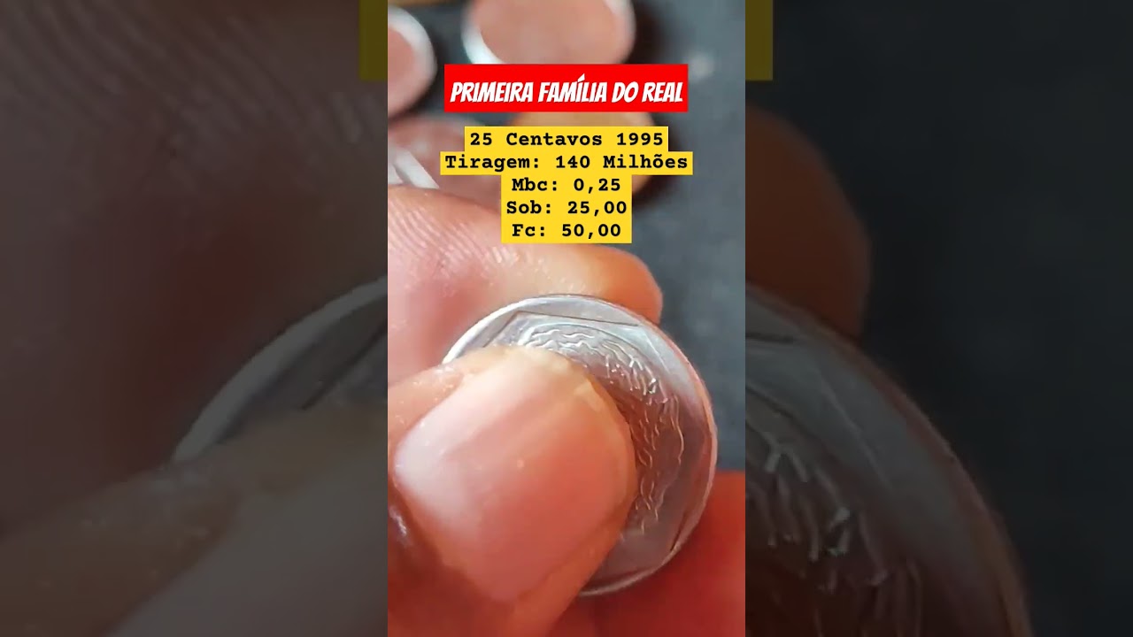 Moeda de 25 Centavos 1995 Primeira Família do Real 