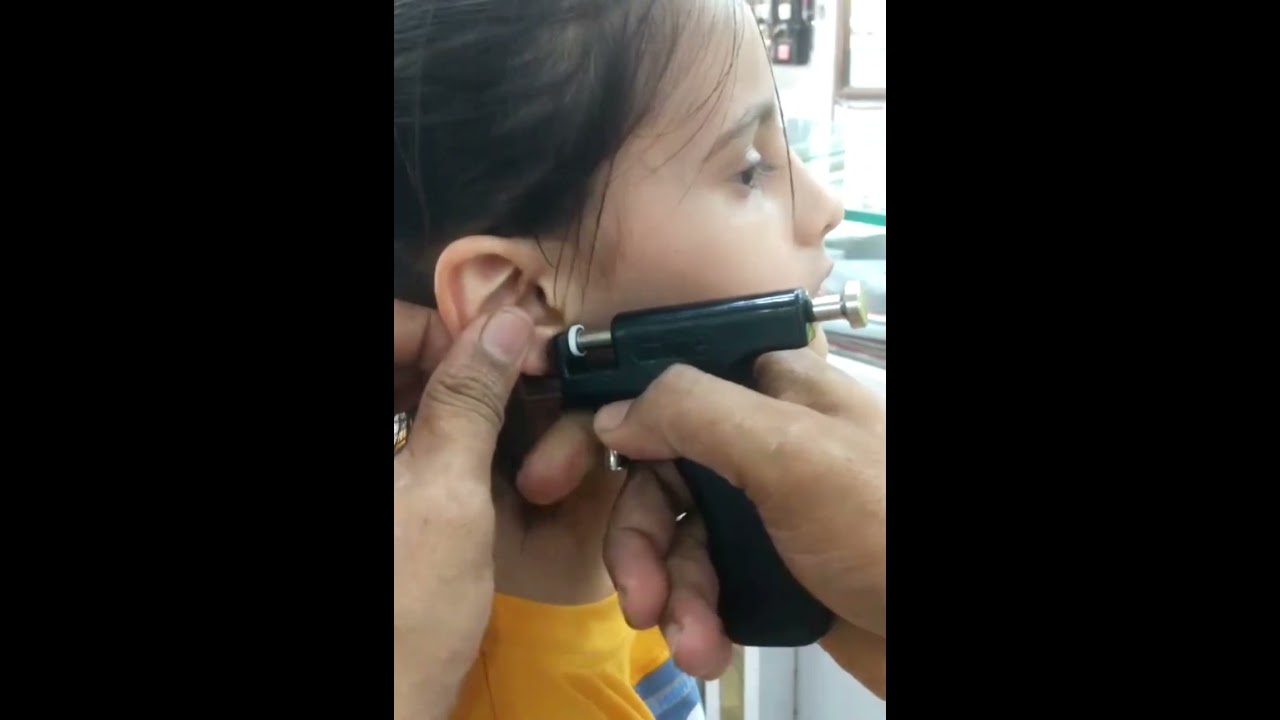 ear piercing with starlised gun sudds