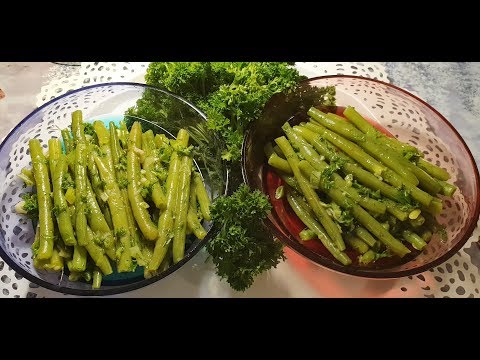 Видео: Салат из зеленой фасоли и желтого перца