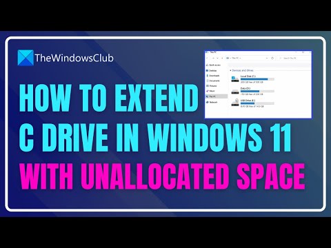How to extend C drive in Windows 11 with unallocated space