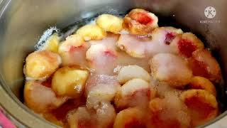картинка: Ароматный персиковый джем  как мармелад   | Шафтолидан ажойиб жем