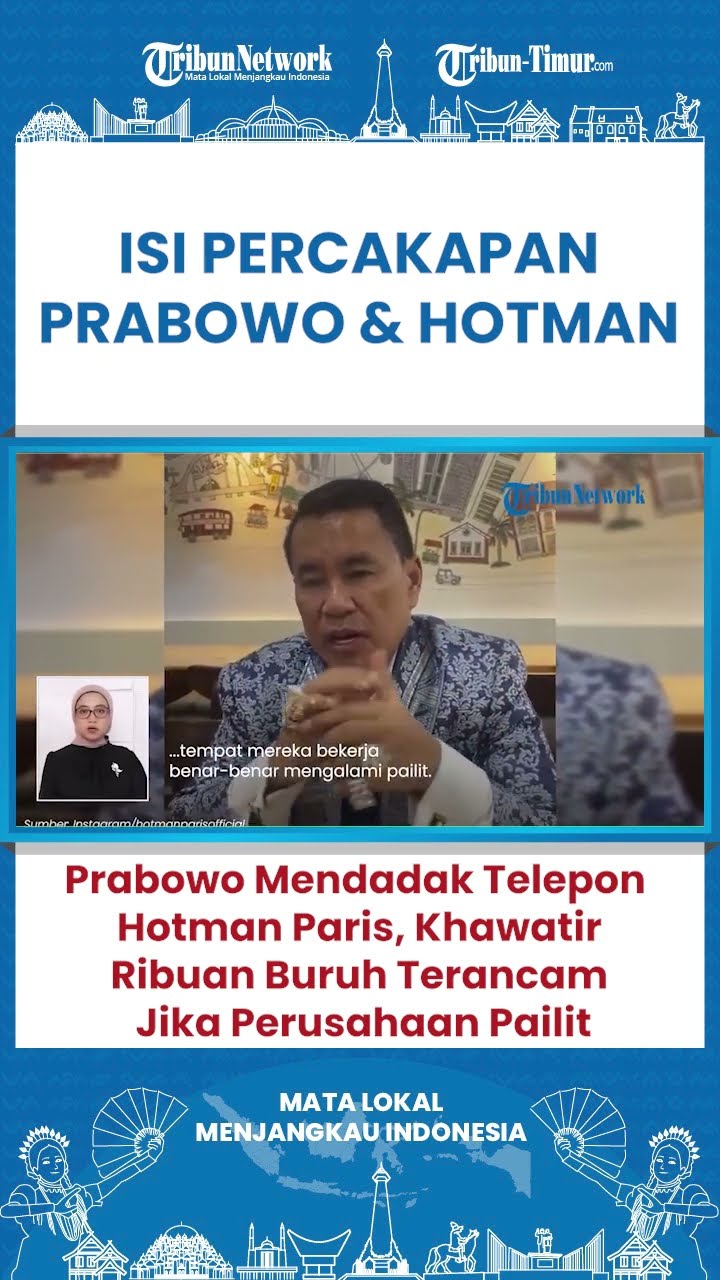 SHORT Khawatir Nasib Ribuan Buruh Terancam PHK Gegara Perusahaan Pailit, Prabowo Telepon Hotman