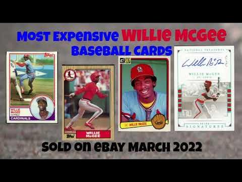 Most Expensive  Sales Willie McGee Baseball Cards - March 2022