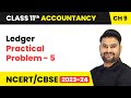Ledger - Practical Problem - 5 | Class 11 Accountancy Chapter 9