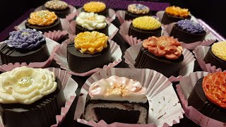 Chocolate candies FLOWER ASSORTED 🍬 Marmalade fruit ganache 🍇 Grape marmalade