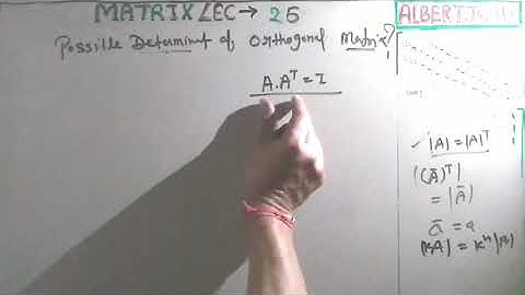 Possible determinant of orthogonal matrix | gate mathematics | engineering mathematics