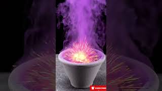 One drop of water triggers a violent purple eruption #science #volcanoscience #fyp #experiment
