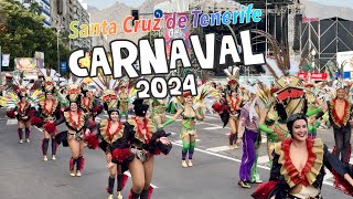 Tenerife - Carnaval de Santa Cruz 2024 - Coso apoteosis 🎉💃🎭 13/02/2024