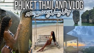 BDAY TRAVEL VLOG Phuket, Thailand 🇹🇭 Fun with Elephants, Island Beach Clubs, Underwater Cave &amp; more!