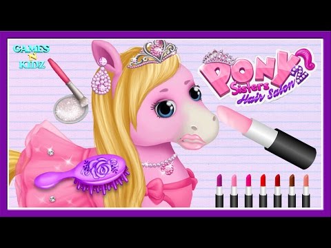 Fun Animal Horse Care - Pony Horse Care Hair Salon Dress Up - Pony Sisters Hair Salon 2