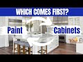 What comes first? Paint or cabinets when building a new home