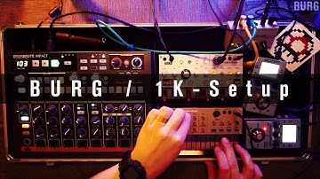BURG 1K Synth Kit Setup - First Track #volca #DrumBruteImpact #ms70CDR