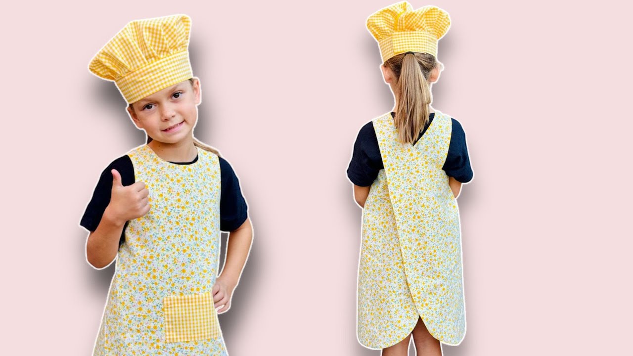 DELANTAL JAPONÉS REVERSIBLE CON PATRONES