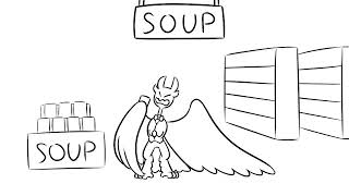 Fantoccio and Barnaby's soup store meme