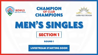 Champion of Club Champion Singles   LIVE | Men's Singles (Section 1  Round 1)