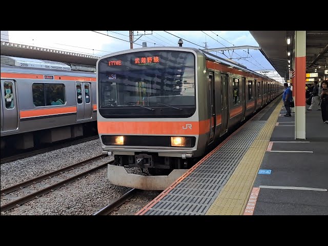 JR東日本武蔵野線E231系MU34編成各駅停車府中本町行き西国分寺駅到着