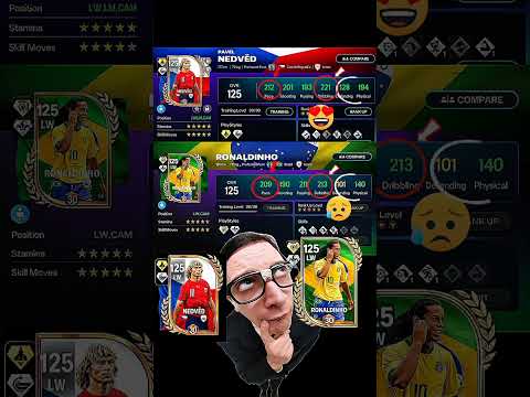 Nedvěd vs Ronaldinho 125 OVR LW Comparison! 😱 #fcmobile