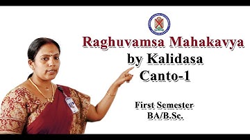 Sanskrit Tutorial | Raghuvamsa Mahakavya | Christ Open Course Ware | Christ College