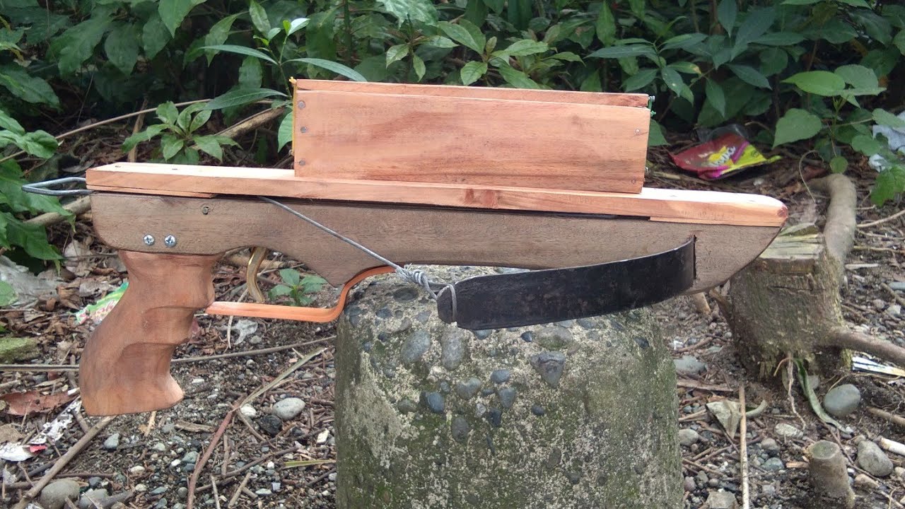 toys for the big boys 4: how to make repeating crossbow pistol,  with magz up to 7 shot