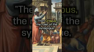 Crispus Didnt Believe On The Lord Without Being Baptized