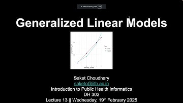 DH302 Spring 2025 Lecture 13 - Generalised Linear Models