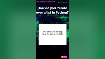 How do you iterate over a list in Python?#Python #Lists #Loops#programming