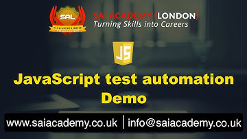 JavaScript test automation demo video || Sai Academy