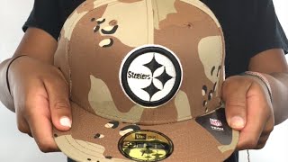 Steelers 'NFL TEAM-BASIC' Desert Storm Camo Fitted Hat by New Era