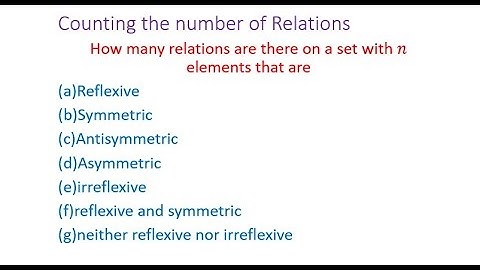 Counting the Number of  different types of Relations _ L5