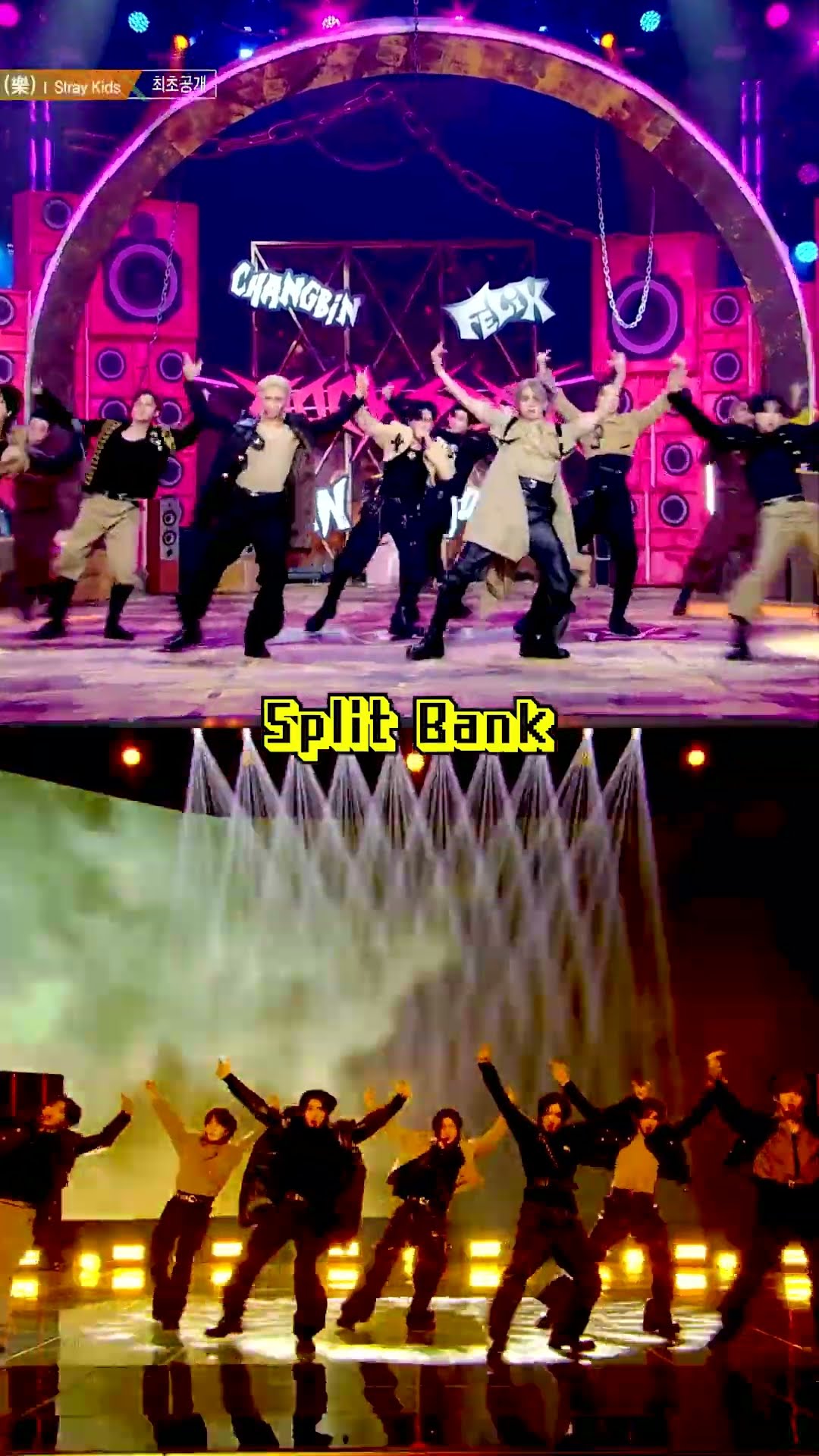 SKZ x KickFlip - LALALALA #SplitScreen #SplitBank #MusicBank #Shorts | KBS WORLD TV