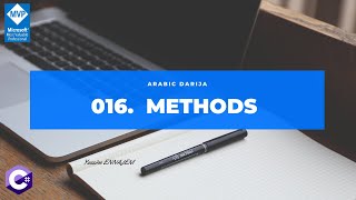 016. Methods in C# in DARIJA ARABIC