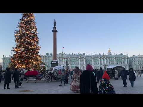 Video: Alexandrian pillar. Sights of St. Petersburg