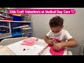 Medical Day Care Children Craft Valentine's at Voorhees Pediatric Facility.