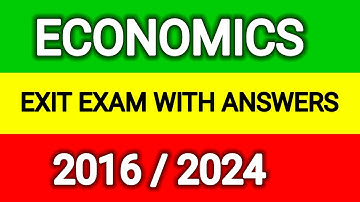 Economics exit exam question and answer 2016 |