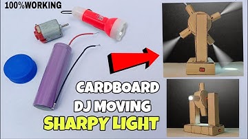 How To Make Sharpy Dj Moving  Light  With TorchLight And Cardboard  || Simple Sharpy Dj Moving Light