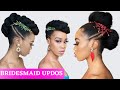 EASY BRIDESMAID / BRIDAL NATURAL HAIR UPDOS FOR BLACK WOMEN 2021 /Tupo1